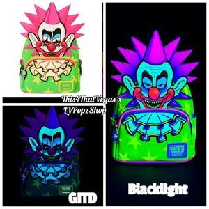 Loungefly Killer Klowns Spikey Mini Backpack NYCC Exclusive Glow in the Dark